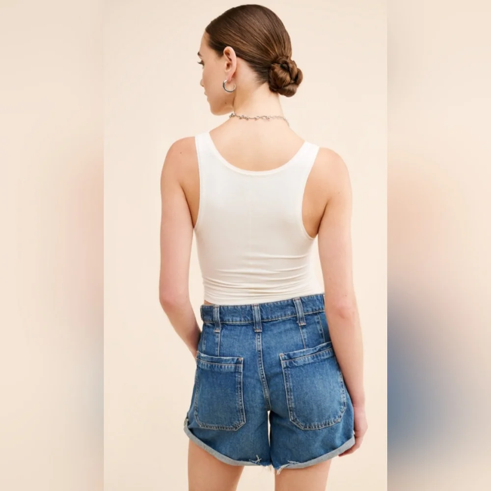 We The Free Palmer 100% Cotton Denim Jean Shorts Women's Size 29